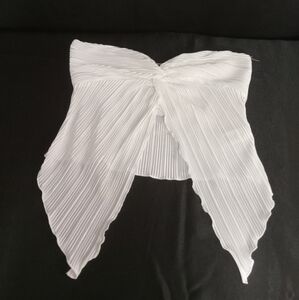 Papermoon- Strapless Pleated Crop  Top